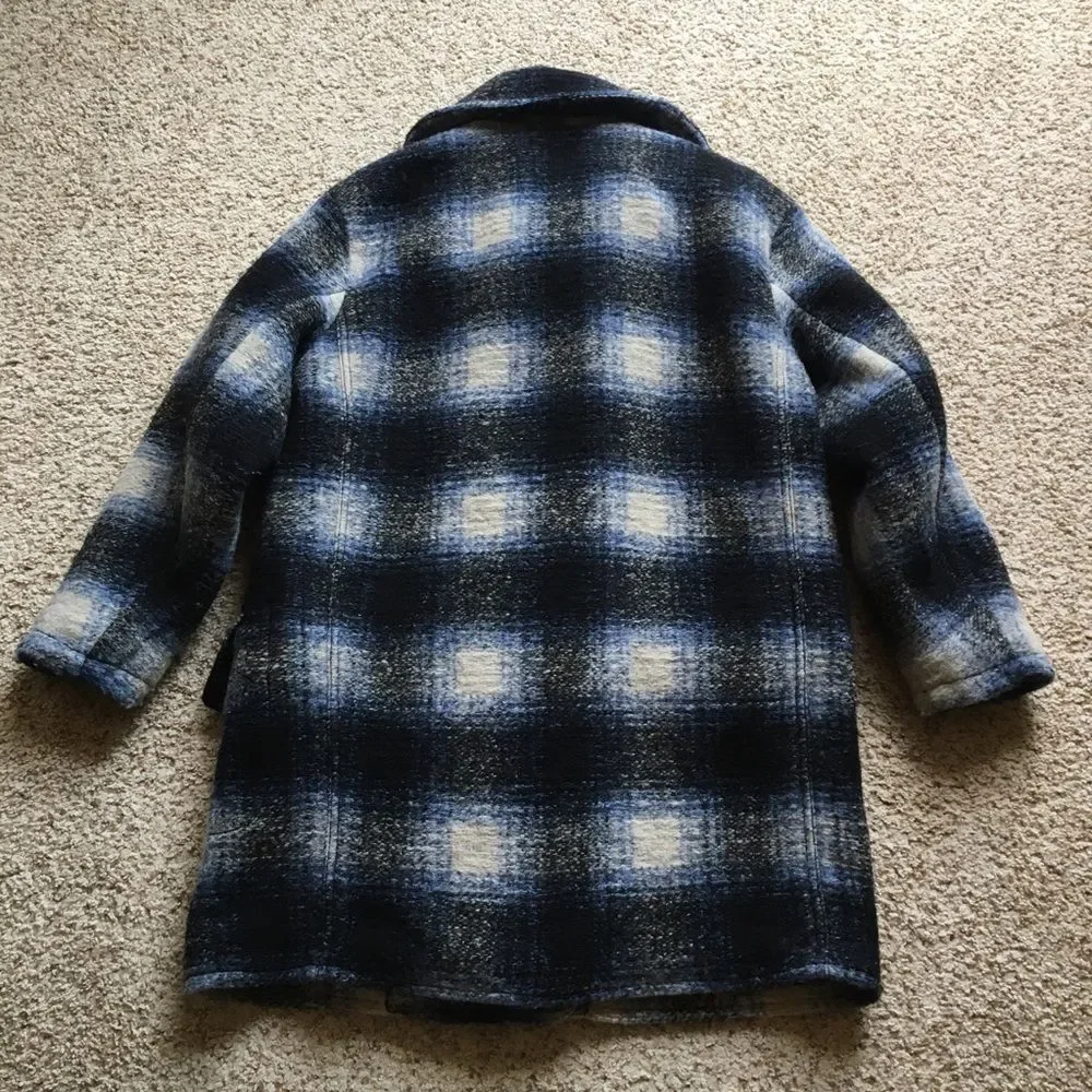 Ralph Lauren Denim Supply Shadow Plaid Wool Coat